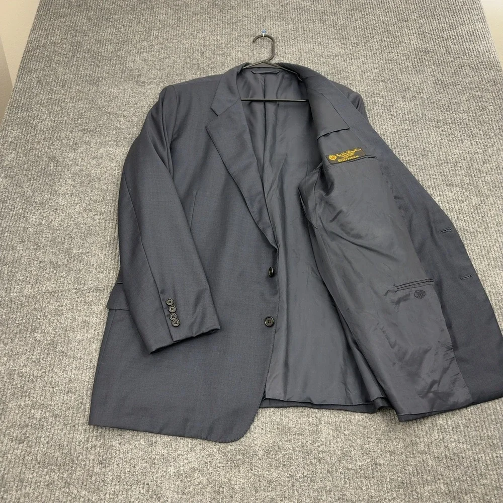 Loro Piana Hickey‎ Freeman Blazer Mens 48R Blue Wool Tasmanian Super 120s Luxury